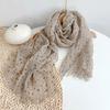 High-end Vintage 100% Linen Scaves Japanese Style Air Conditional Shawls Breathable Weaved Pashmina Wraps for Women