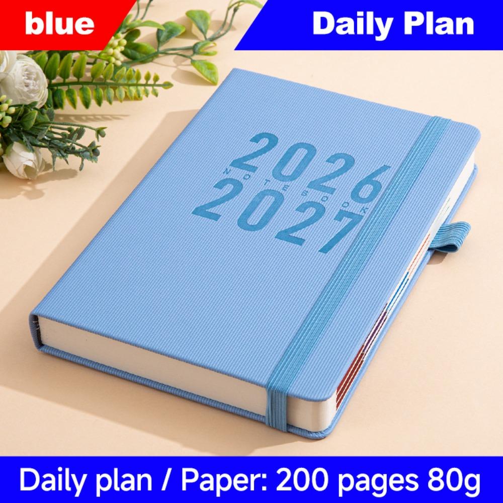 Pu Leather A5 Agenda Planning Notebook 12 Months To-do List Notebook Stationery