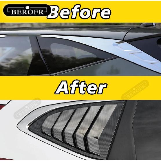 For Honda Breeze Carbon Fibre Rear Window Side Vent Louver Shutter Cover Trim