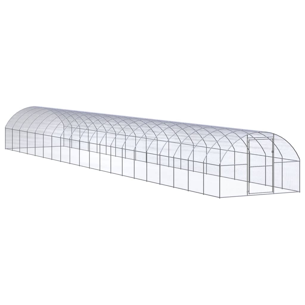 Vidaxl Klatka Zewnętrzna Dla Kurcząt, 3X20X2 M, Stal Galwanizowana