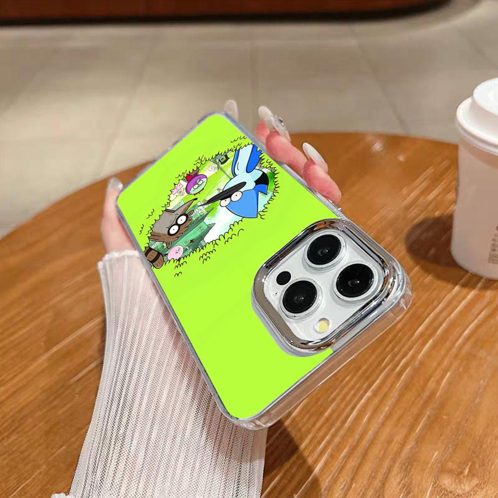 R-RegularS C-Cute Показывающий Чехол для Телефона Для Iphone 17 16 15 14 13 12 11 Pro Max Xr Air Plus Силиконовый Чехол Серебристый Жесткий Чехол-Ракушка