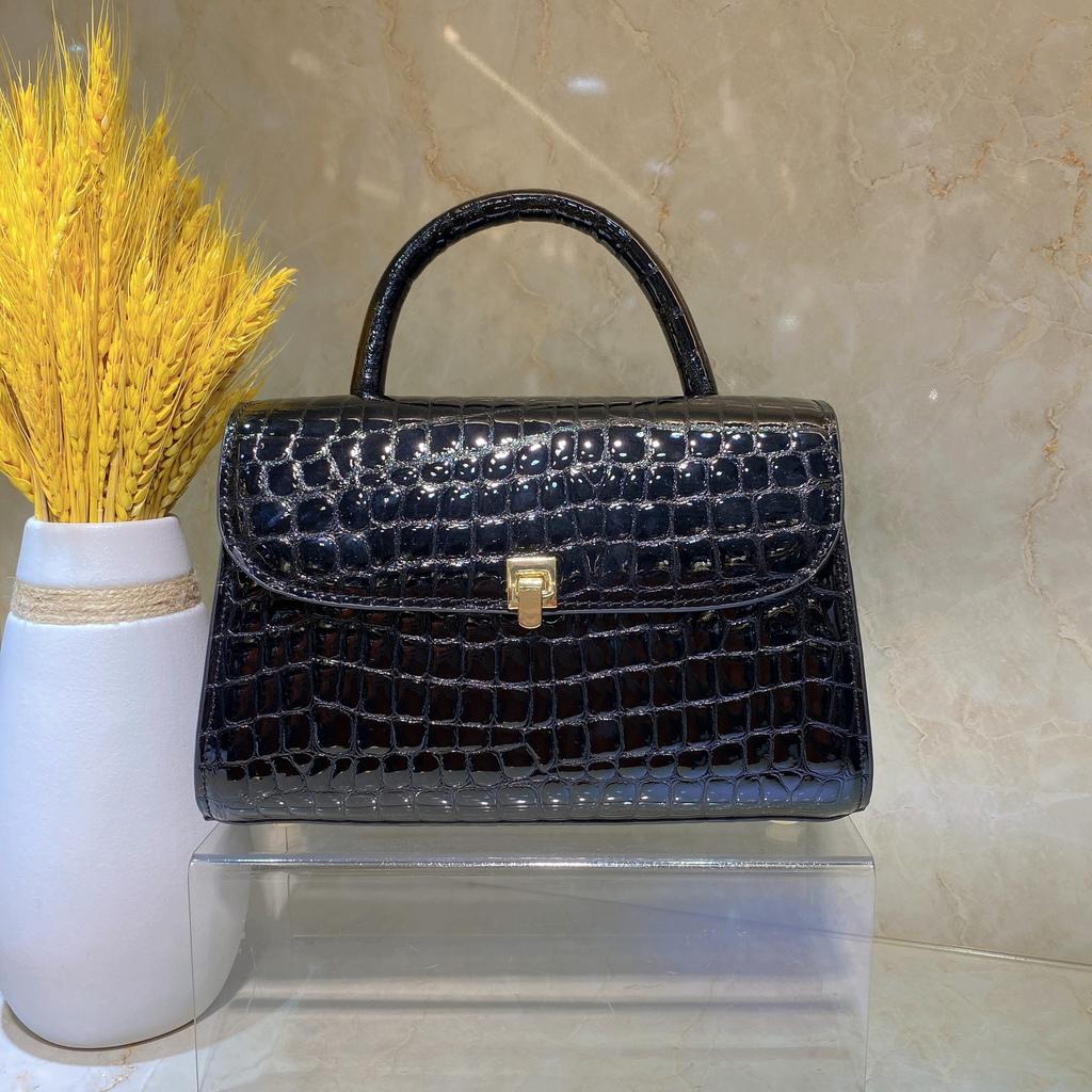 Высококачественная женская сумка из натуральной кожи, модная женская сумка из натуральной кожи с рисунком под крокодила