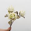 Flocked Artificial Emperor Protea Flowers Artificial Artichoke Flower  Living Room Ornaments