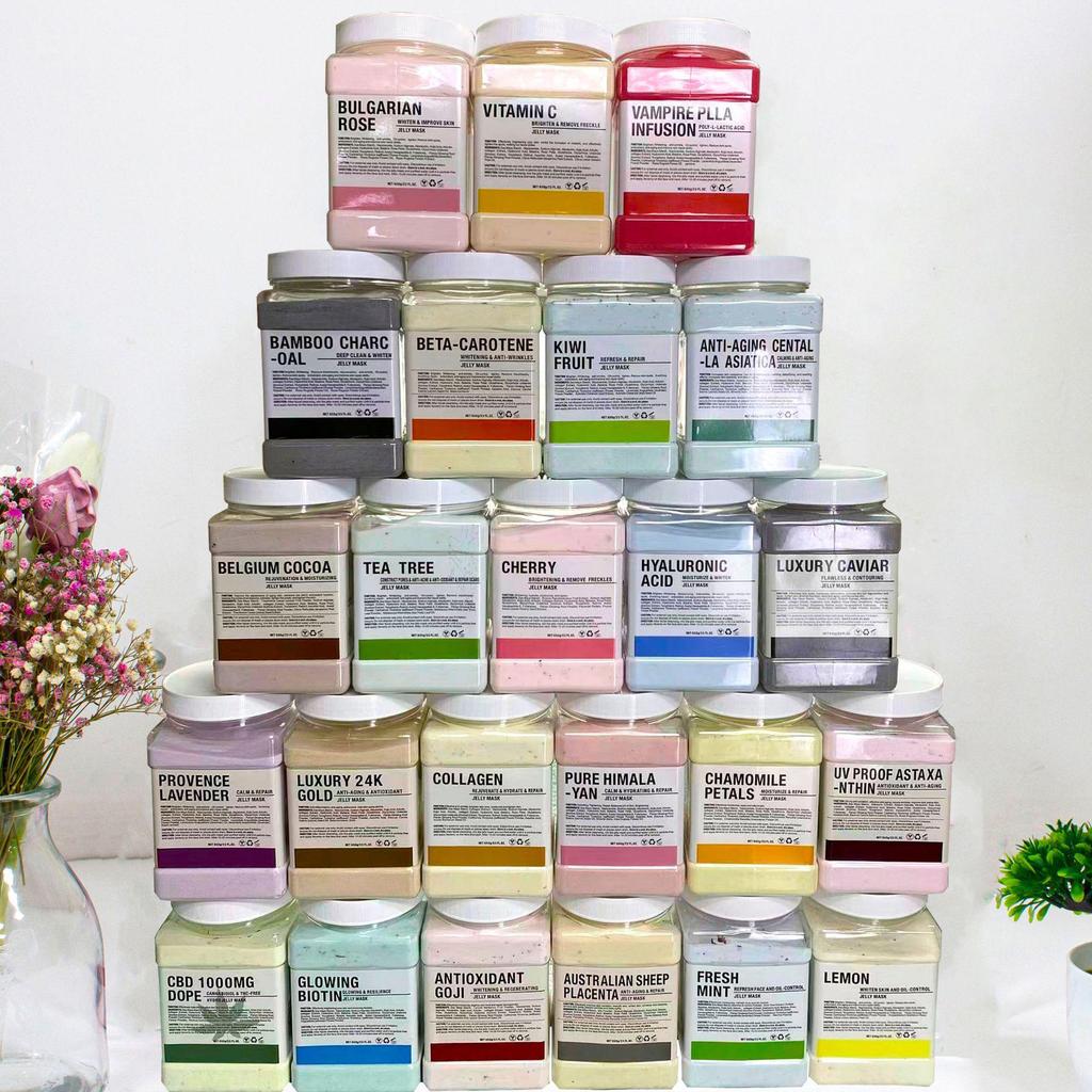 Полностью натуральный английский порошок для маски-желе с лепестками роз - 650 г Кристаллическое желе Увлажняющая формула