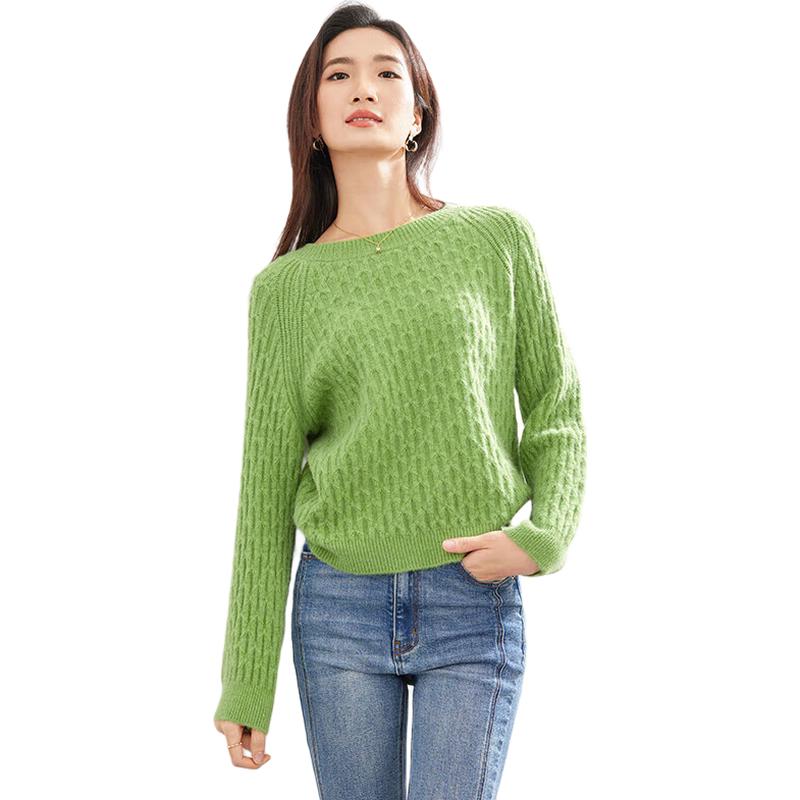 Women's Relaxed Fit Round Neck Winter Sweater