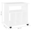Mobile Cabinet in White 60 x 45 x 60 cm Particleboard