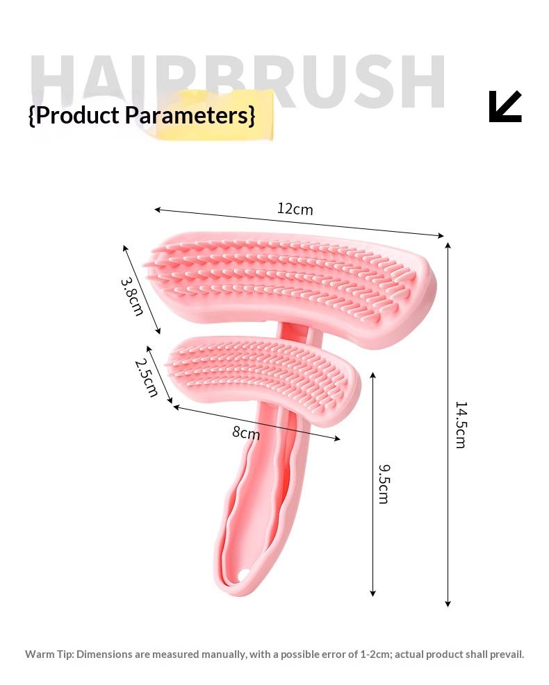 Factory Price Adjustable Ring Handle Rubber Pet Cat Dog Hair Removal Cleaning Soothing Massage Shampoo Bath Brush
