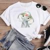 (Asian Size) Short Sleeve Print Cactus Trend Lovely Style Female T Clothing Summer Top Casual  Ladies Graphic Tee Women's Fashion T-shirt