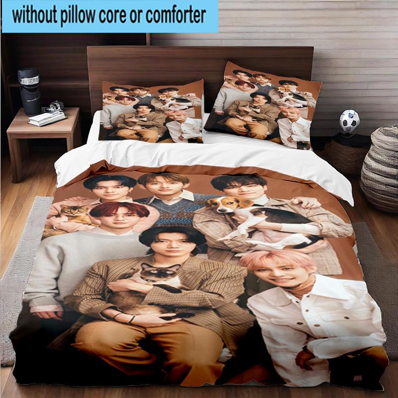 3PCS Kpop music 3pcs Bedding,Including 3PCS Duvet Cover And 2pcs Pillowcases Perfect for Christmas,Ideal for Bedroom, Dormitory