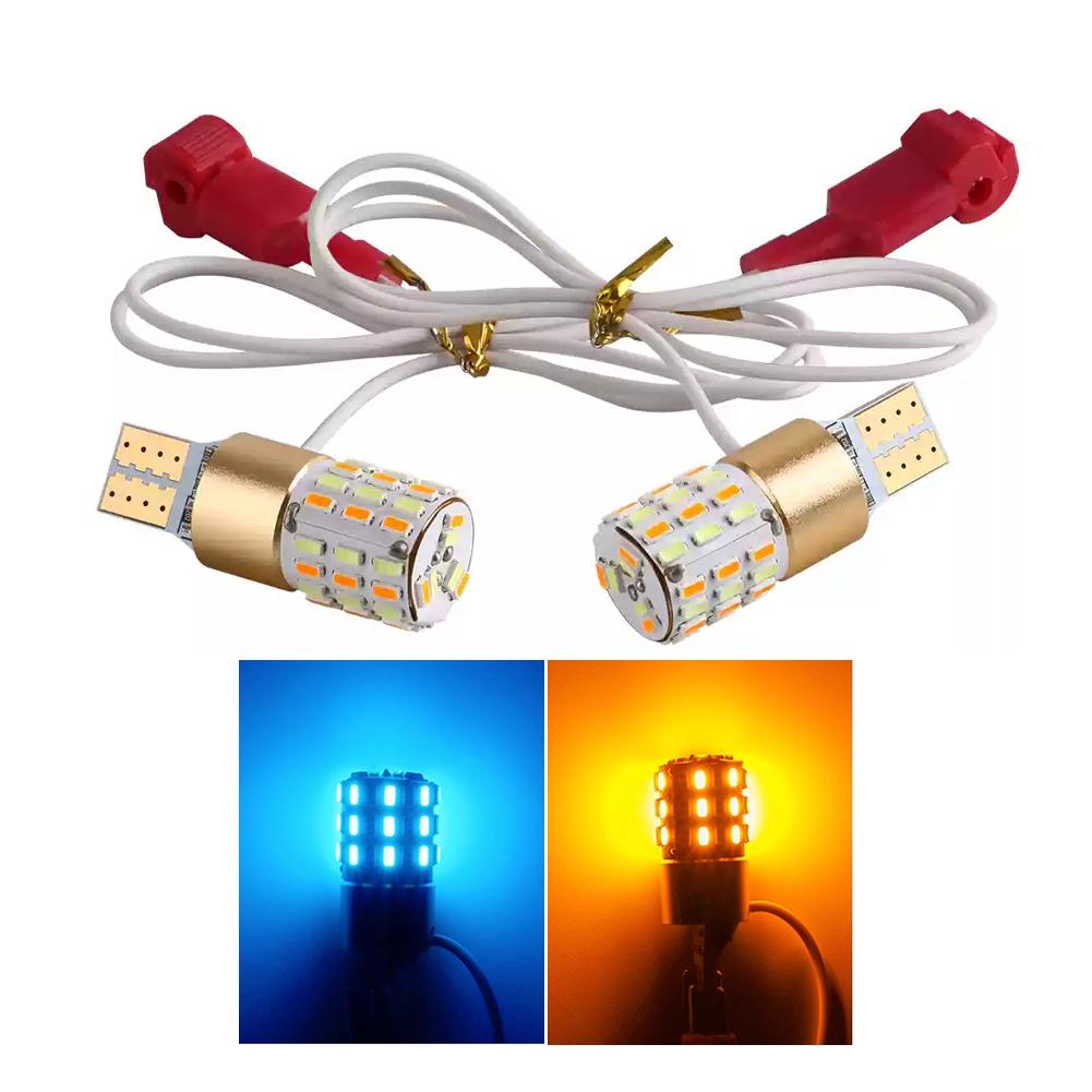 2 шт. T15 Указатель поворота Мотоциклетный сигнальный фонарь Габаритный фонарь Парковочный фонарь Заднего хода Цвет Туман Canbus Светодиодная лампа Аксессуары