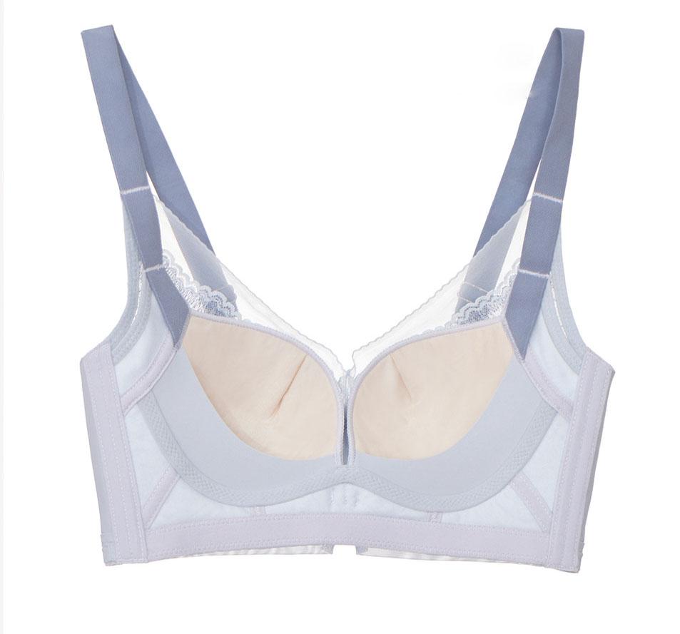 Large Size Women Adjustment Soft Steel Ring Bra Sexy Thin Breathable Brassiere Lingerie Lace Underwear Gathered Push Up Bra