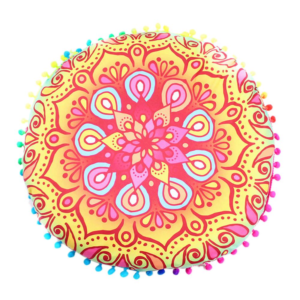 Индийские напольные подушки, круглые богемные подушки, чехлы, подушки 