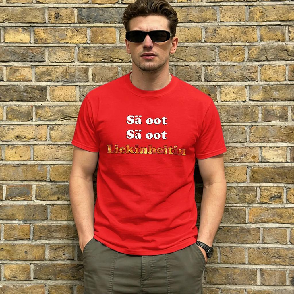 Men T-Shirts Liekinheitin Fashion Pure Cotton Tee Shirt Short Sleeve Eurovisions 2026 T Shirts Crewneck Clothing Classic