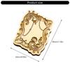 Antique Solid Brass Wax Seal Stamp Head Engraved Embossing Tool Seal Flower Frame for Handmade Letters Gift Wrapping