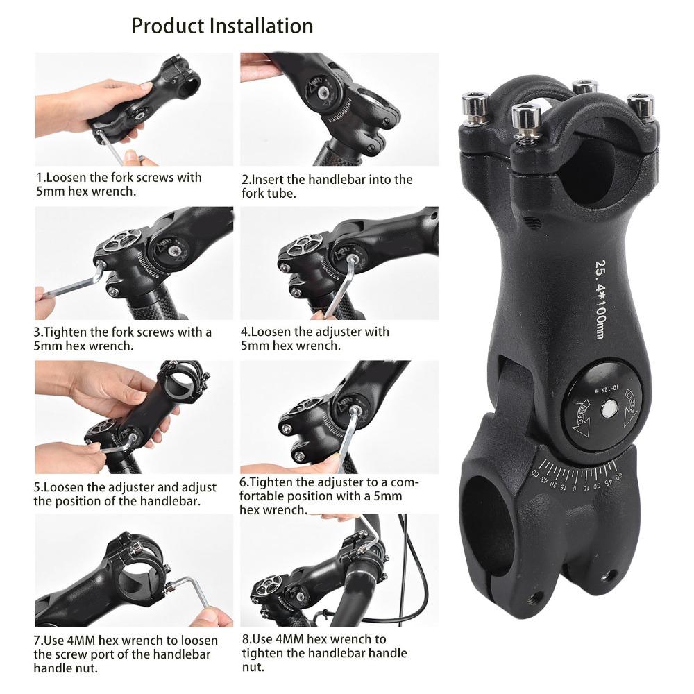 100 mm Length Handlebar Stem Aluminum Alloy Bike Handlebar Stem for BMX,Road and Mountain Bikes