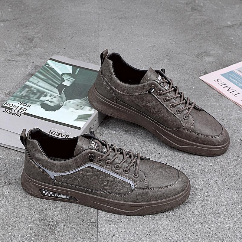 Мужские кроссовки 2024 года, новые повседневные кроссовки из чистой черной мягкой кожи, водонепроницаемые нескользящие мужские туфли на мягкой подошве с низким верхом и шнуровкой