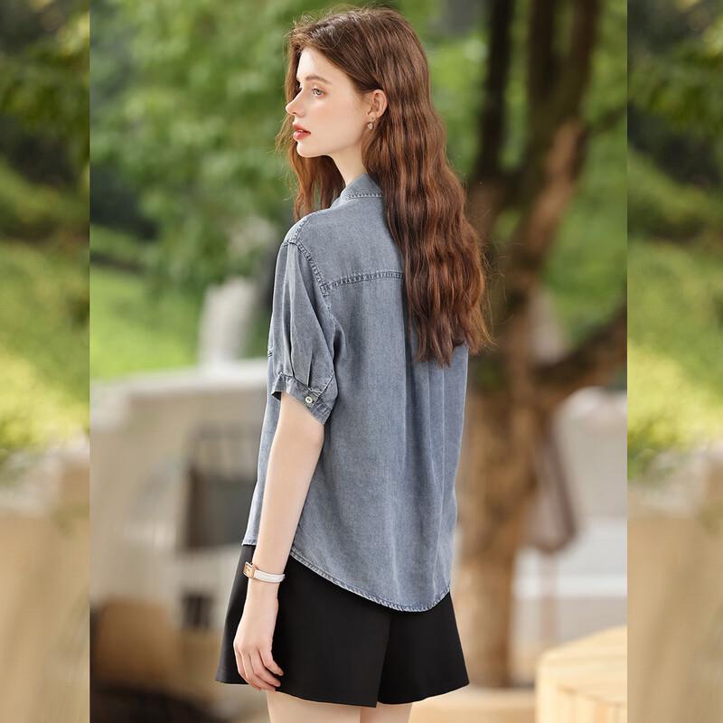Джинсовая рубашка Bailuyu из лиоцелла Tencel