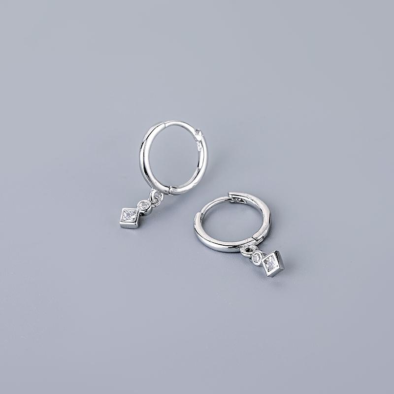 ANENJERY Модные серьги-кольца с кубическим цирконием, крестом, звездой и Луной, серьги-кольца для женщин, серьги золотого, серебряного цвета, ювелирные изделия Pendientes