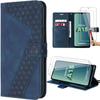 Protective Case - BOOLING - for Samsung Galaxy A15 5G - Synthetic Leather - Navy Blue - Shockproof with Stand