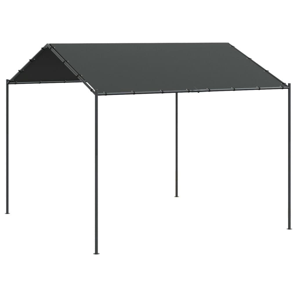 Vidaxl Baldachim Ogrodowy, Antracytowy, 3X3 M, Stal I Tkanina