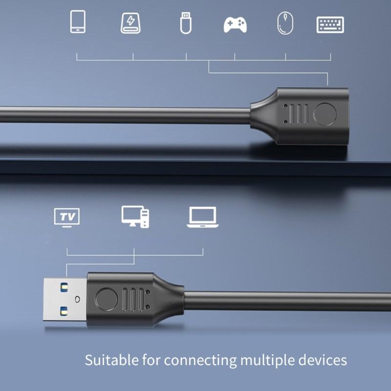 USB-кабель с кнопкой включения/выключения, на выбор, USB3.0 Male to Female, линия передачи данных 5 Гбит/с, удлинитель