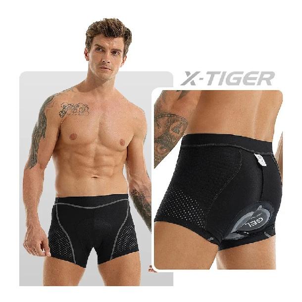X-TIGER Men's Cycling Underwear Shorts 5D Gel Pad Breathable Non-Slip Bike Shorts Bike Underpant MTB Road Bike Riding Shorts