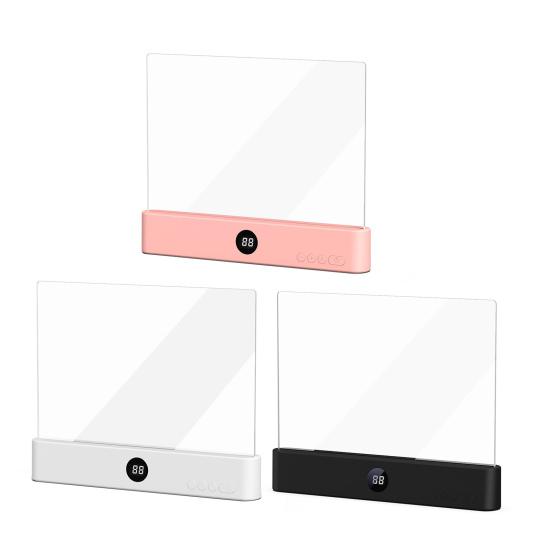 Книжный светильник Перезаряжаемый Прозрачный Светодиодный Плоский Светильник для Чтения Диммируемая Панельная Лампа с 3 Цветами и Таймером Свет на Всю Страницу для Читателей и Любителей Книг