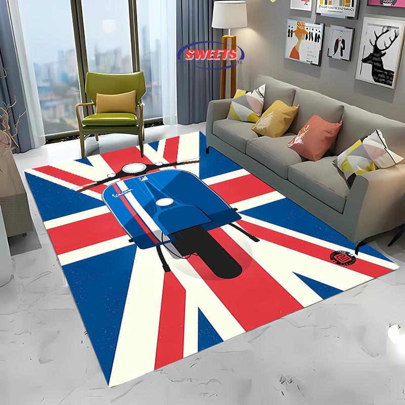 V-Vespa M0t0 3D Printing Carpet for Living Room Bedroom Hallway Long Strip Anti-slip Soft Area Rug, Sofa Doormat Home Decor Mat