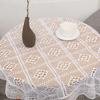 Французская ретро пасторальная скатерть с кружевом крючком кремового цвета, простая накидка на кофейный столик, изысканная кружевная салфетка, различные спецификации