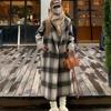 Plaid Cashmere Woolen Coat Korean Style Gentle Woolen Coat Women's Mid-length Autumn Winter New Woolen Coat