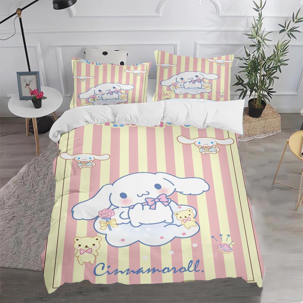Cinnamoroll Sanrio Quilt Cover, Anime Printed Cartoon Duvet, Skin-Friendly, Breathable, Cute, Warm, Bedding, Warmth, New Design