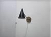 Handcrafted Raw Brass and Black Wall Sconce Flush Mount Lamp
