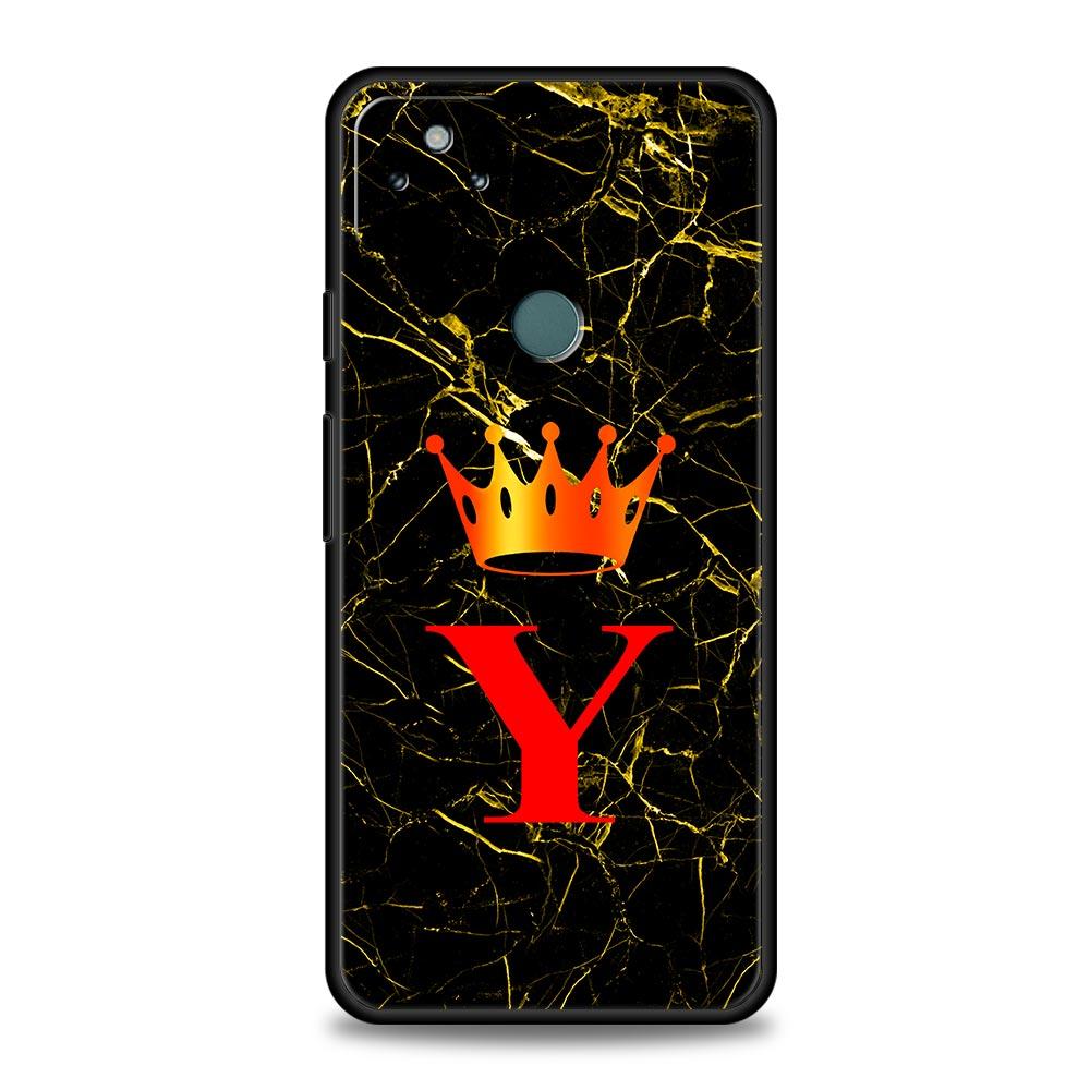 Marble Letter Phone Case Cover for Google Pixel 10 9 8 7 6 9A 8A 7A 6A Pro Shockproof Soft TPU 10 Pro XL Shell Fundas Capas Bags