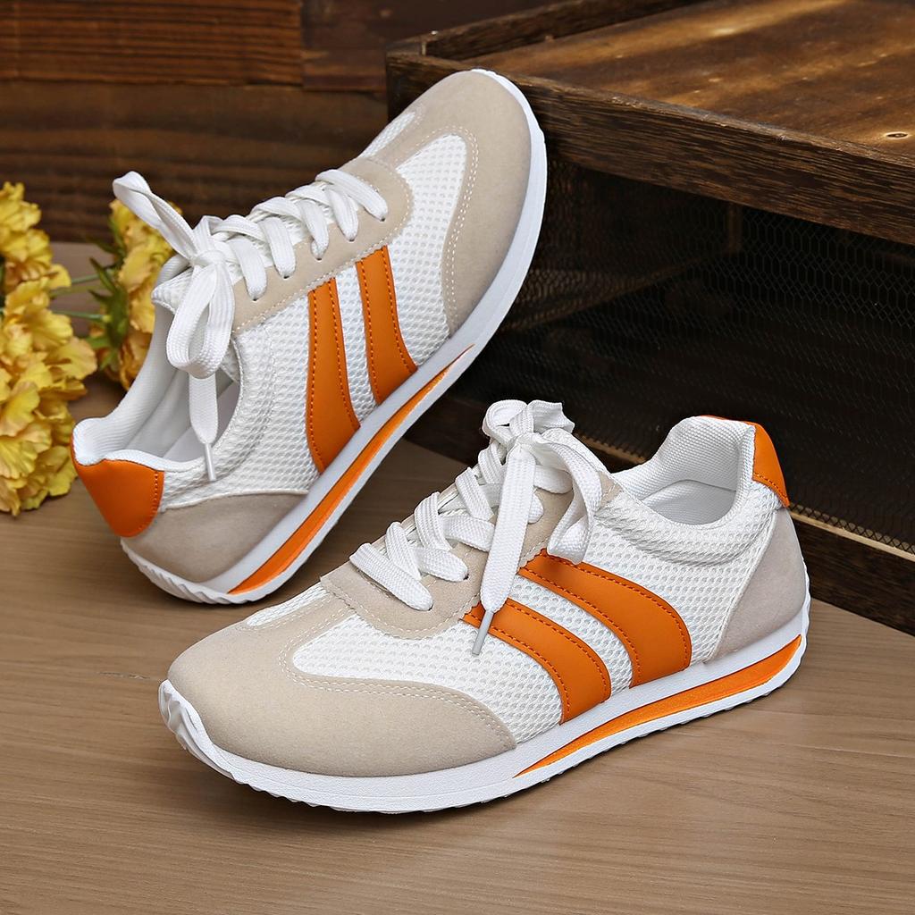 Women's Lightweight Fashion Sneakers Comfort Non Slip Casual Sports Shoes Woman Striped Mesh Breathable Platform Sneakers