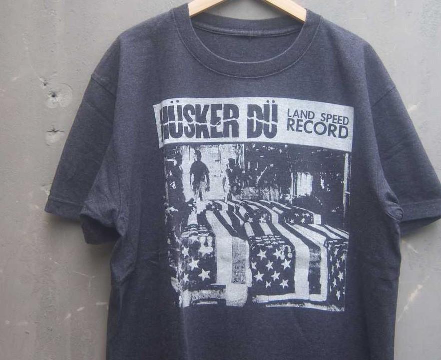 Husker Du Band Land Speed Records Shirt Classic Black Unisex S-5XL 1V0533