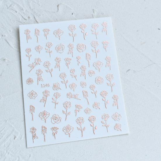 Nail Sticker Exquisite Pattern Strong Stickiness Removable Allergy Free Self Adhesive Decorative No Odor