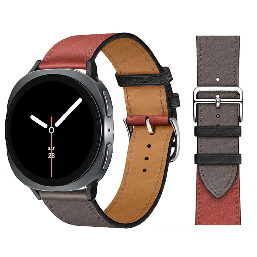 Изысканный кожаный ремешок Для Samsung Galaxy Watch 8 ремешок 40 мм 44 мм металлическая пряжка Браслет ремешок Galaxy Watch 8 classic 46 мм ремешки