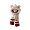 3 In 1 Hat Scarf Gloves Set Bear Ear Decor Thickened Plush Winter Hat