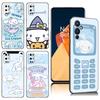 Kawaii Cinnamoroll черный силиконовый чехол для телефона OnePlus 9 10 11 12 ACE 2V Pro 9RT 10T 10R Nord CE 2 3 Lite N10 N20 N30 5G