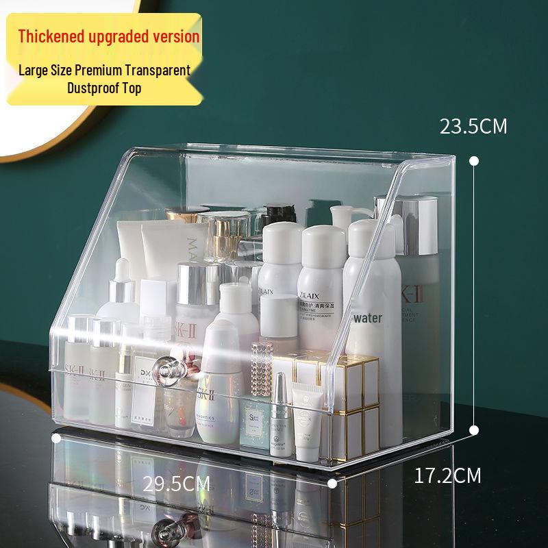 Прозрачный пыленепроницаемый органайзер для косметики большой вместимости для помады и средств по уходу за кожей