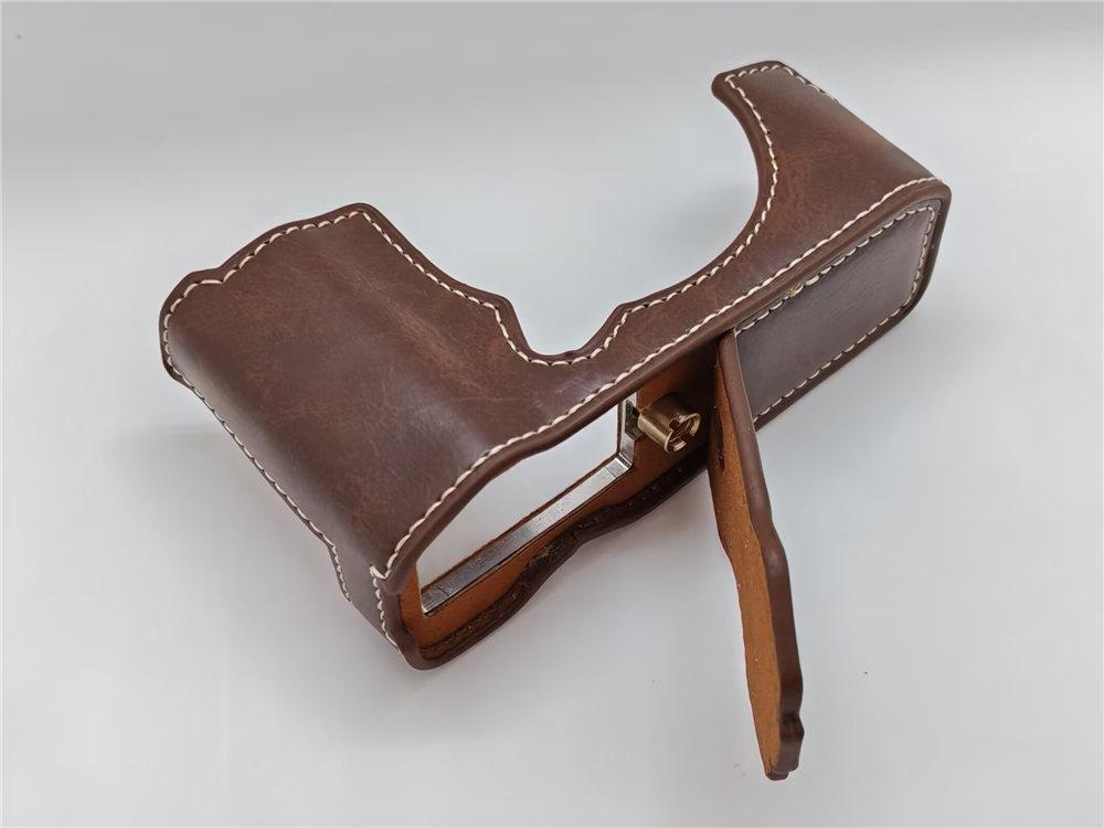 Получехол из ПУ кожи для камеры XM5 для Fujifilm XM5 Fuji X-M5 Крышка с отверстием для аккумулятора снизу