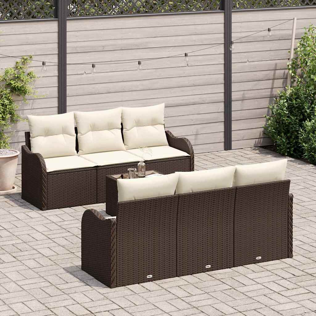 Garden Sofa Set Brown 55 x 55 x 37 cm Poly Rattan