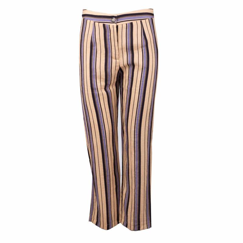 BEST MOUNTAIN Women's Wide Striped High Waist Pants