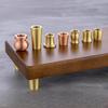 Brass Wooden Mini Board Feet 4Pcs Anti Slip Riser for Jewelry Box Display Tray Small Furniture DIY Craft Use