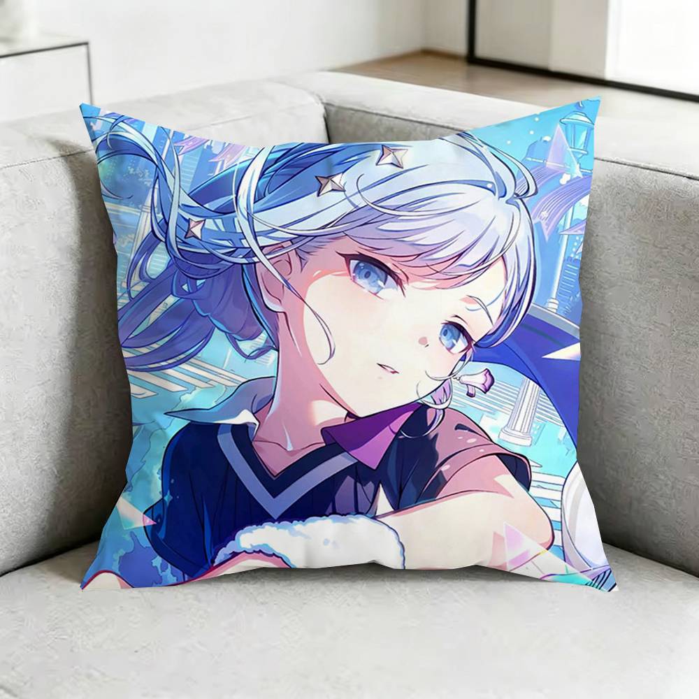 Project Game Ssekai PJSK Square DoubleSided printed Pillow Case Bedroom Bedside Pillow Sofa Cushion Cover Gift