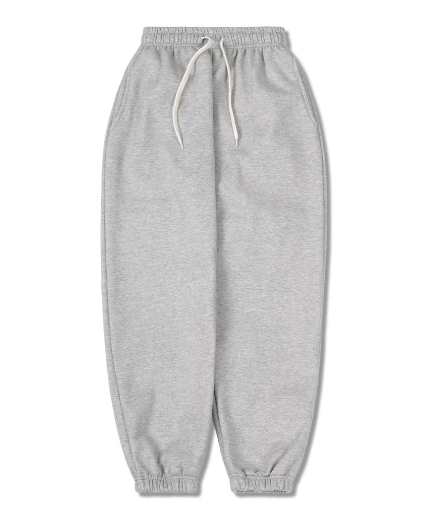 TI.GLAKE Plain Fleece-Lined Jogger Training Pants Gray