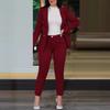Women's Double Breasted Suit Set with Slim Fit Pants, Professional Blazer and Trousers Outfit