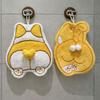 Strong Water Absorption Cat Egg Hand Towel Coral Fleece Absorbent Towels  Kitchen Bathroom Use