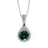 Real 1 Carat Moissanite Pendant Necklace For Women Water Drop S925 Sterling Silver Blue Green Pink Red Yellow Stone