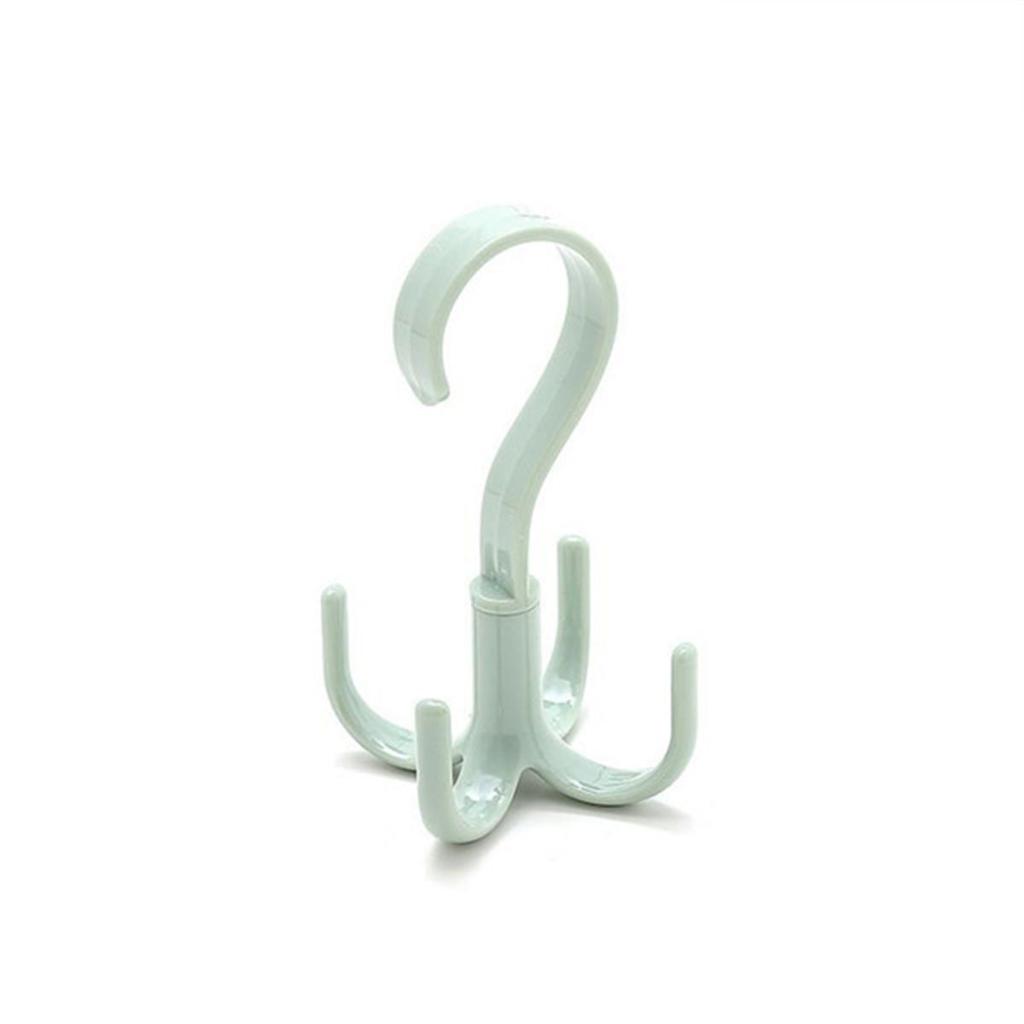 3PCS Creative Multifunctional Rotatable Four Claw Hooks Coat Hanging Bags Scarf Wardrobe Storage Hangers Doorway Hangers Bags